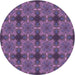 Square Machine Washable Transitional Purple Rug in a Living Room, wshpat3210pur