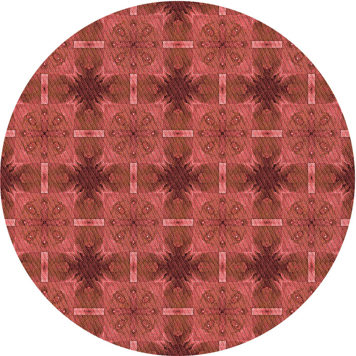 Square Patterned Red Rug, pat3210rd