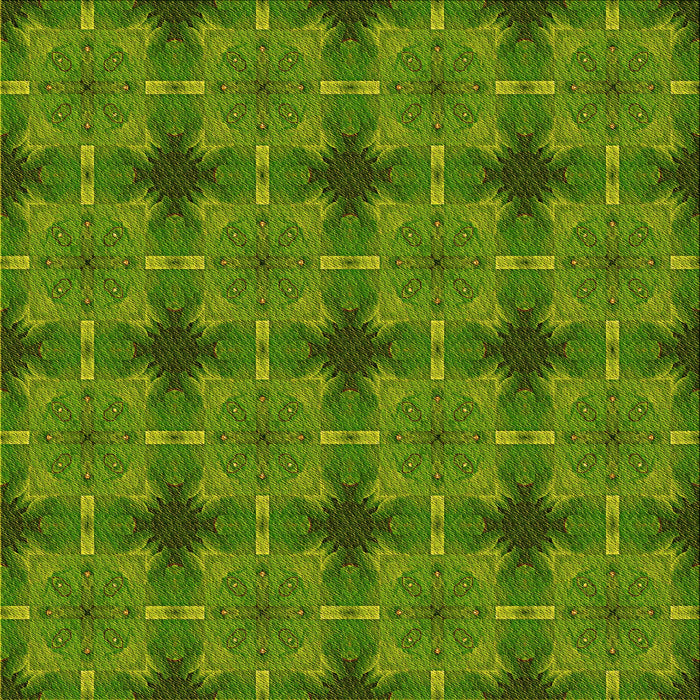 Round Patterned Green Rug, pat3210yw