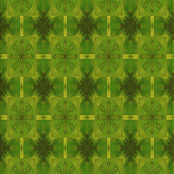 Machine Washable Transitional Green Rug, wshpat3210yw