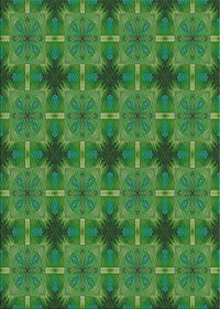 Machine Washable Transitional Deep Emerald Green Rug, wshpat3210