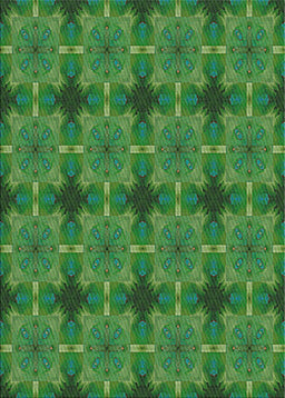 Machine Washable Transitional Deep Emerald Green Rug, wshpat3210