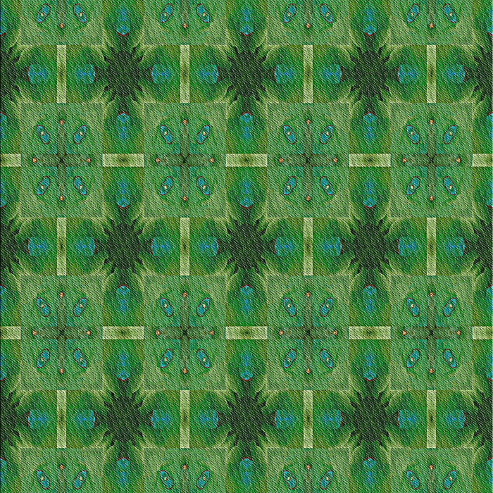 Patterned Deep Emerald Green Novelty Rug, pat3210