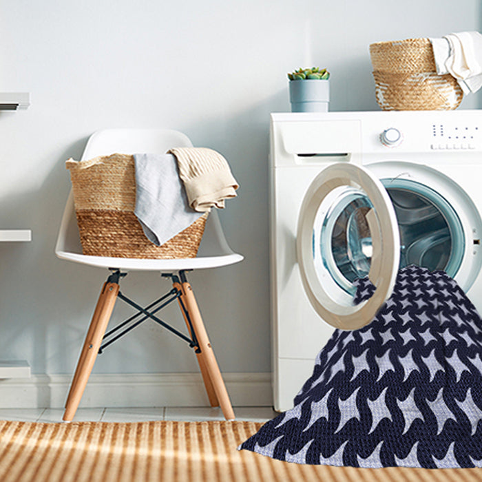 Machine Washable Transitional Light Purple Blue Rug in a Washing Machine, wshpat3211blu