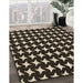 Machine Washable Transitional Brown Rug in a Family Room, wshpat3211brn