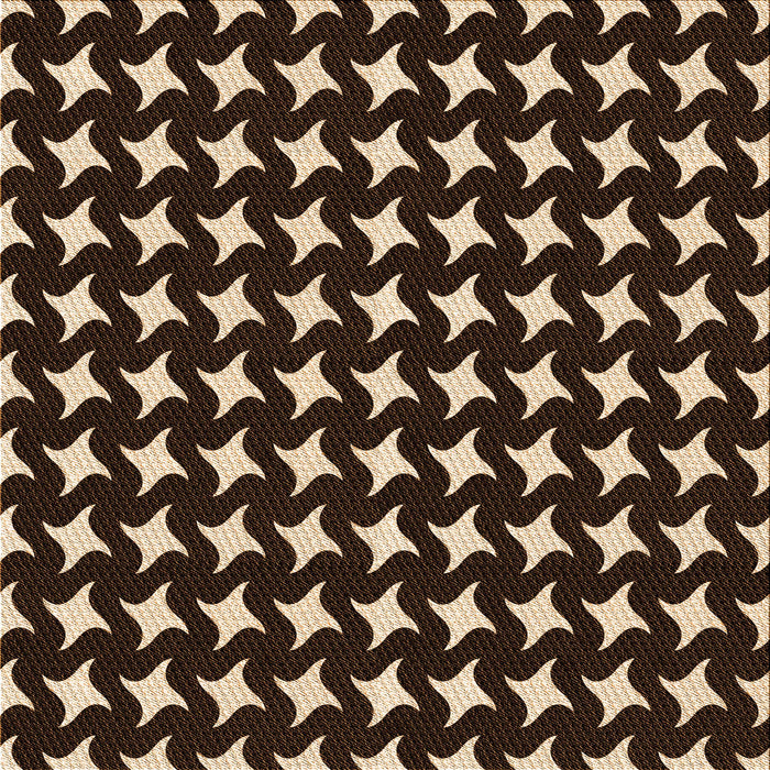 Round Patterned Black Brown Rug, pat3211org