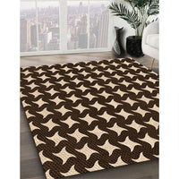 Patterned Black Brown Rug, pat3211org