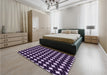 Patterned Lilac Purple Rug in a Bedroom, pat3211pur