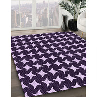 Patterned Lilac Purple Rug, pat3211pur