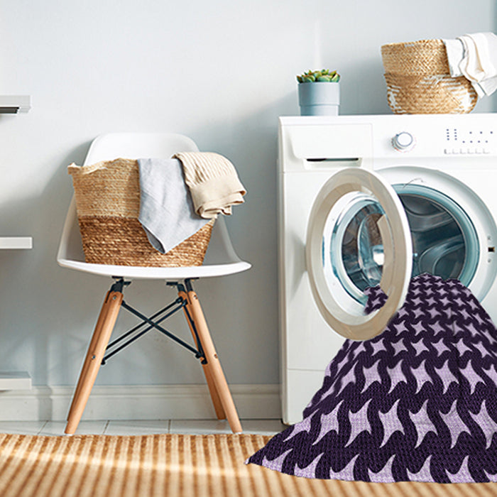 Machine Washable Transitional Lilac Purple Rug in a Washing Machine, wshpat3211pur