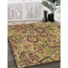 Machine Washable Transitional Sienna Brown Rug in a Family Room, wshpat3212brn