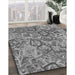 Machine Washable Transitional Ash Gray Rug in a Family Room, wshpat3212gry