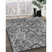 Patterned Ash Gray Rug in Family Room, pat3212gry