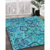 Patterned Blue Rug, pat3212lblu