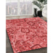 Patterned Red Rug in Family Room, pat3212rd