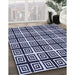 Patterned Night Blue Rug in Family Room, pat3213blu