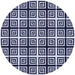 Square Patterned Night Blue Rug, pat3213blu