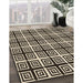 Patterned Midnight Gray Rug in Family Room, pat3213brn