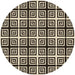 Square Patterned Midnight Gray Rug, pat3213brn