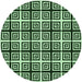 Square Patterned Light Green Rug, pat3213grn