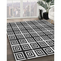 Patterned Charcoal Black Rug, pat3213gry