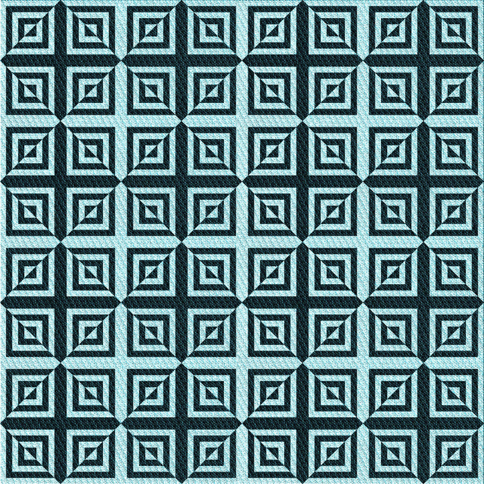 Round Patterned Blue Rug, pat3213lblu