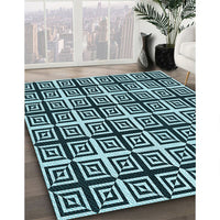 Patterned Blue Rug, pat3213lblu