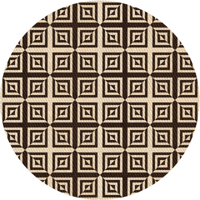 Square Patterned Red Rug, pat3213org