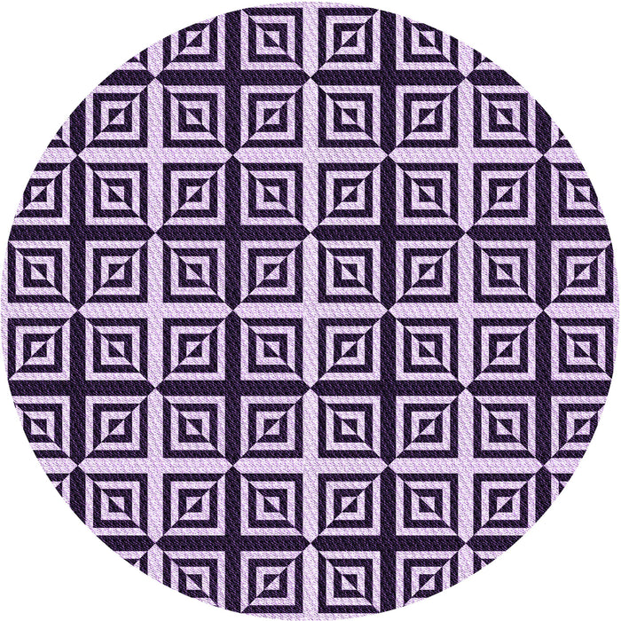 Square Patterned Dark Purple Rug, pat3213pur