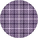 Square Patterned Dark Purple Rug, pat3213pur