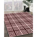 Patterned Baby Pink Rug in Family Room, pat3213rd