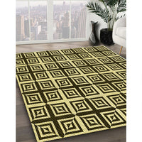 Patterned Black Brown Rug, pat3213yw