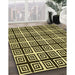 Patterned Black Brown Rug in Family Room, pat3213yw