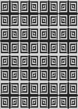 Patterned Light Gray Novelty Rug, pat3213