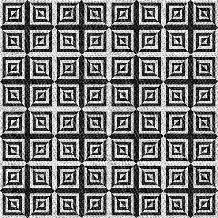 Square Patterned Light Gray Novelty Rug, pat3213