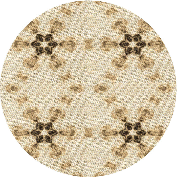 Square Patterned Golden Blonde Gold Rug, pat3214brn