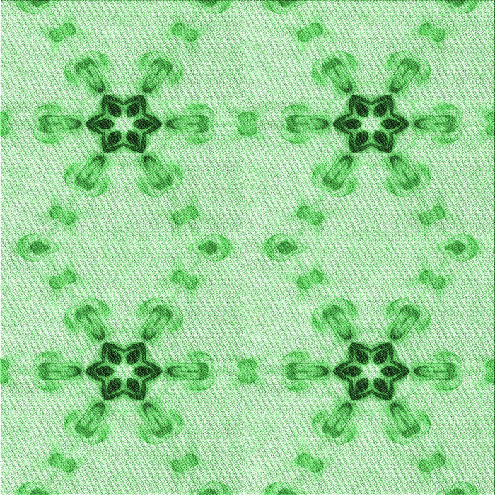 Round Patterned Green Rug, pat3214grn