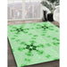 Machine Washable Transitional Green Rug in a Family Room, wshpat3214grn