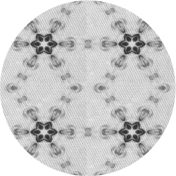 Square Patterned Platinum Gray Rug, pat3214gry