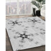 Patterned Platinum Gray Rug in Family Room, pat3214gry