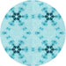 Square Patterned Blue Rug, pat3214lblu