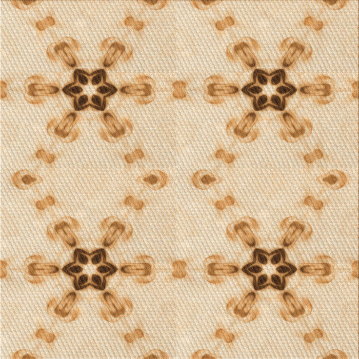 Round Machine Washable Transitional Golden Blonde Gold Rug, wshpat3214org