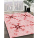 Machine Washable Transitional Light Red Pink Rug in a Family Room, wshpat3214rd