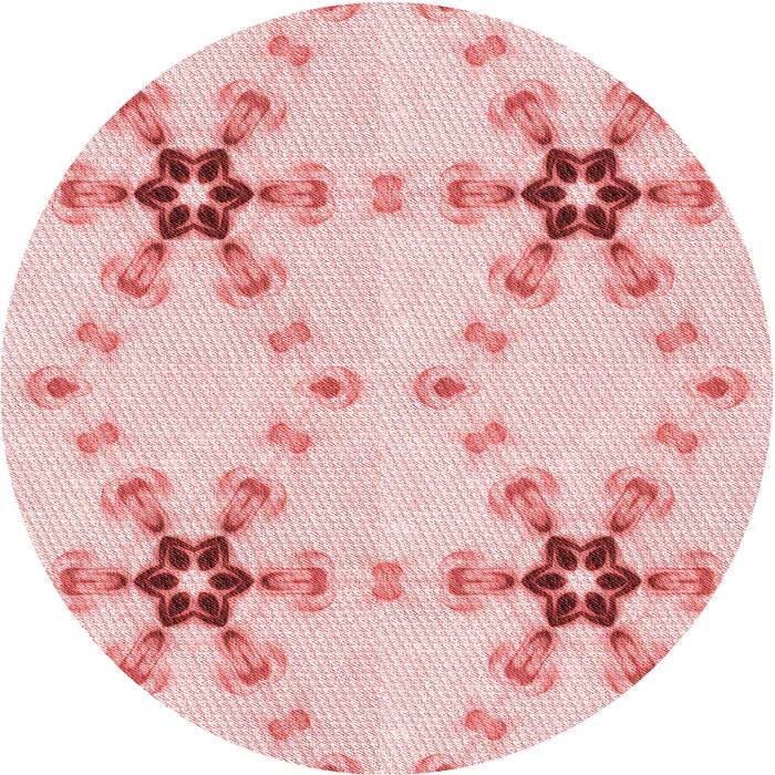 Square Patterned Light Red Pink Rug, pat3214rd