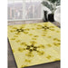 Patterned Orange Gold Rug in Family Room, pat3214yw