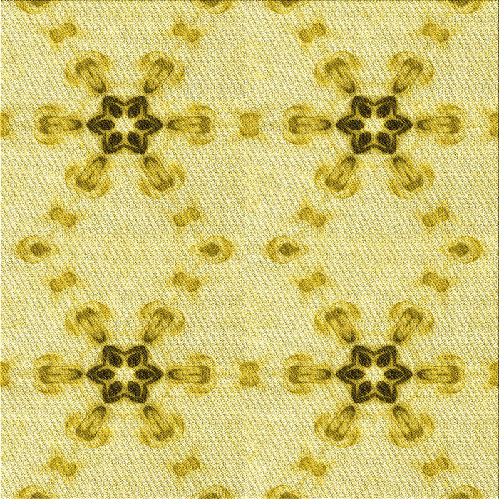 Round Machine Washable Transitional Orange Gold Rug, wshpat3214yw