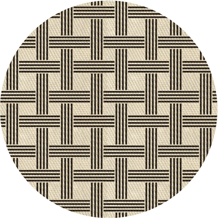Square Patterned Vanilla Gold Rug, pat3215brn