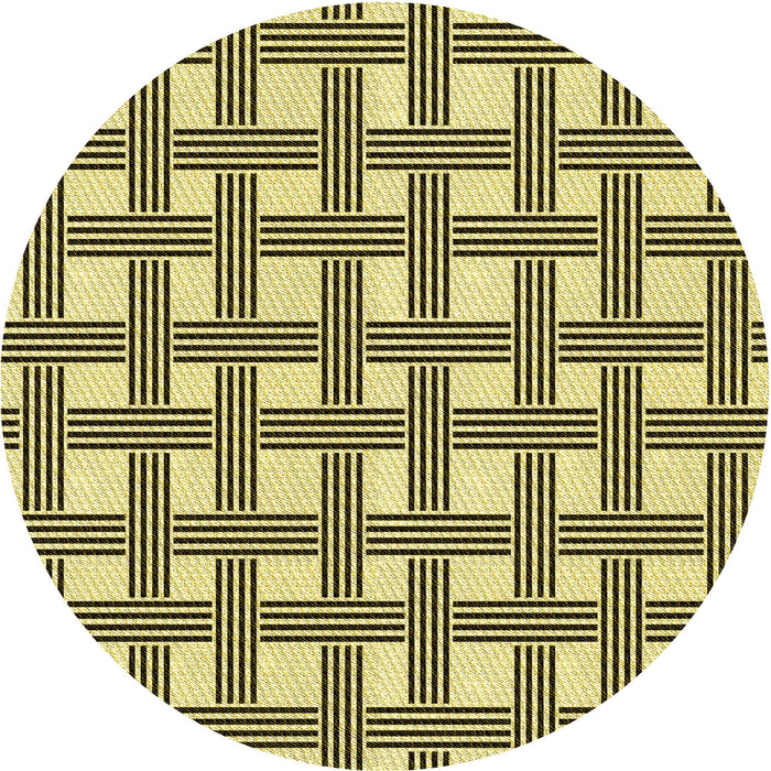 Square Machine Washable Transitional Mustard Yellow Rug in a Living Room, wshpat3215yw