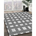 Patterned Platinum Gray Novelty Rug in Family Room, pat3215