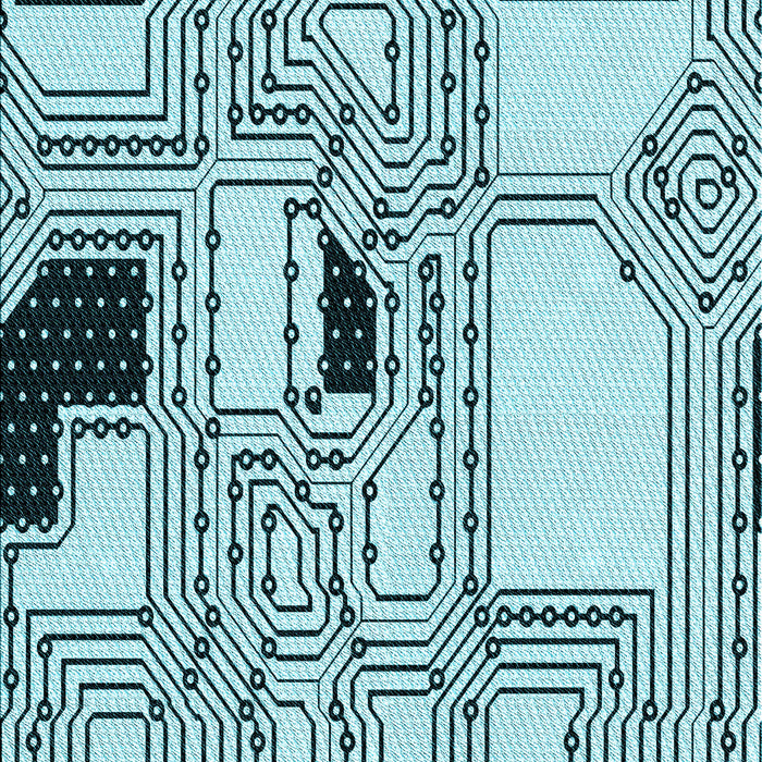 Machine Washable Transitional Electric Blue Rug, wshpat3216lblu